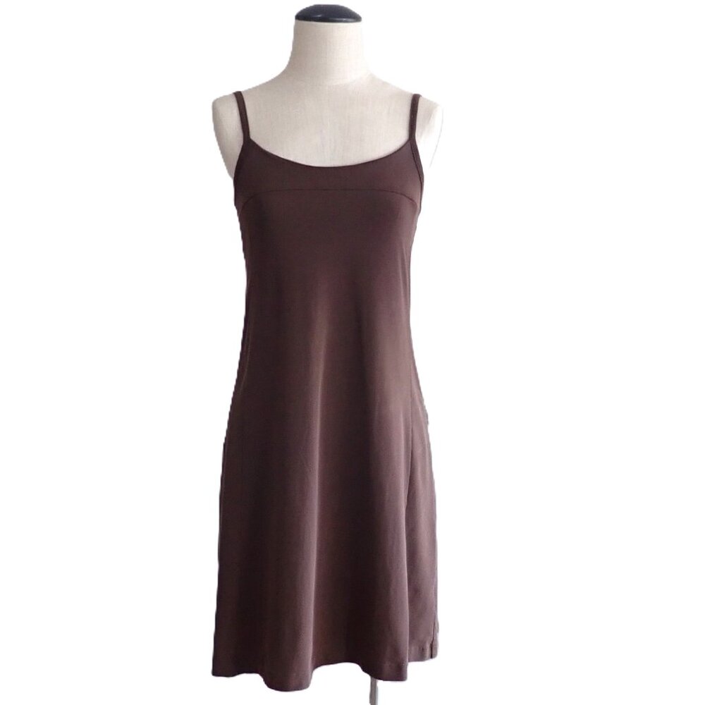 Patagonia Vitaliti Organic Cotton Sporty Tank Dress in Cocoa Brown Size S